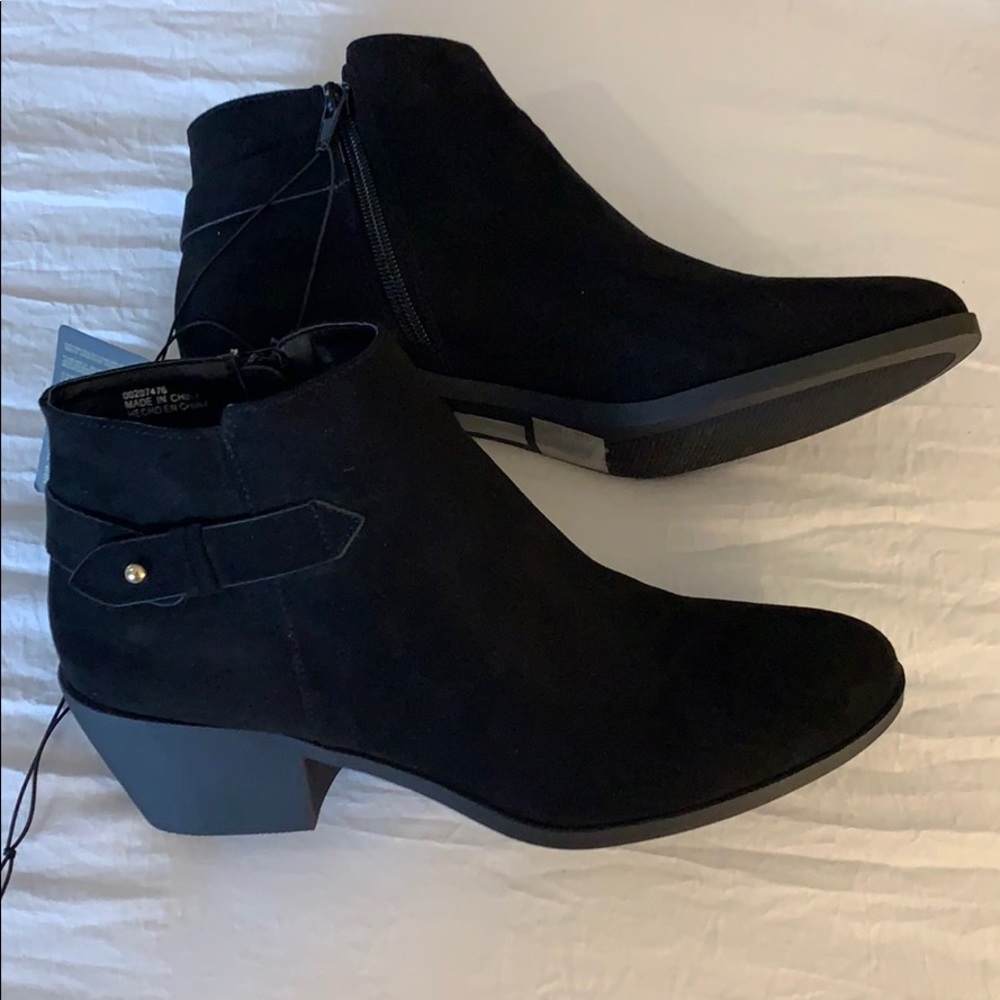 Soft Black Suede booty ankle boot